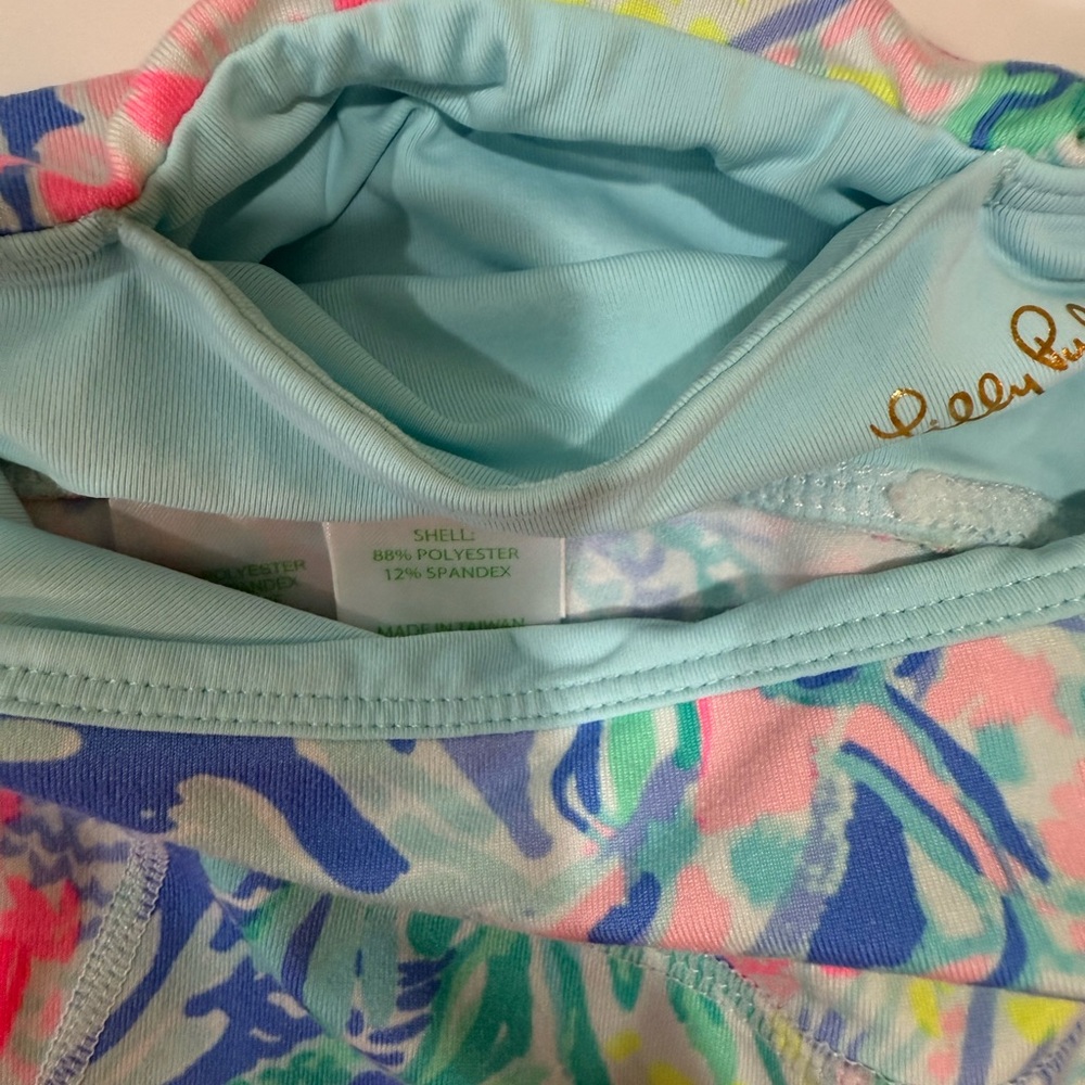 Lilly Pulitzer Luxletic Cropped Tropical Vibrant Patterned Leggings Size XS - Picture 8 of 10